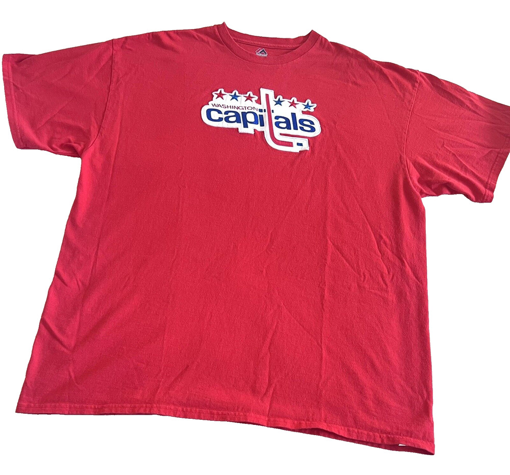 Washington Capitals T-Shirt Men’s 2XL Retro 1974 Logo NHL Hockey Red Tee
